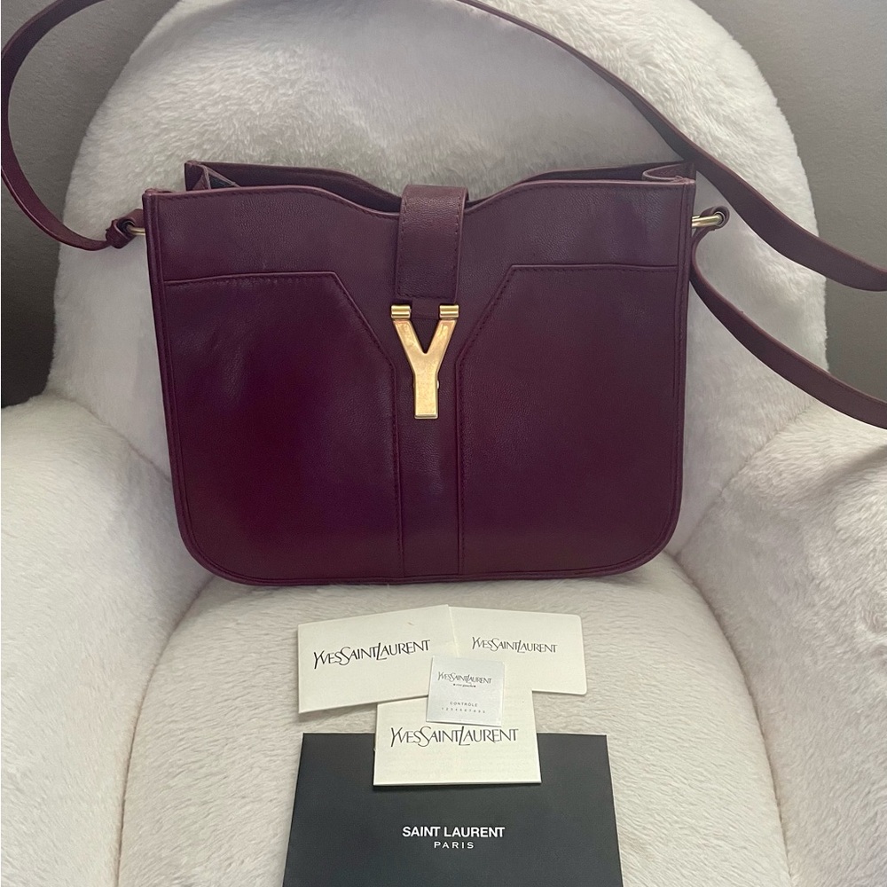 YSL Ligne Y Leather Crossbody Bag